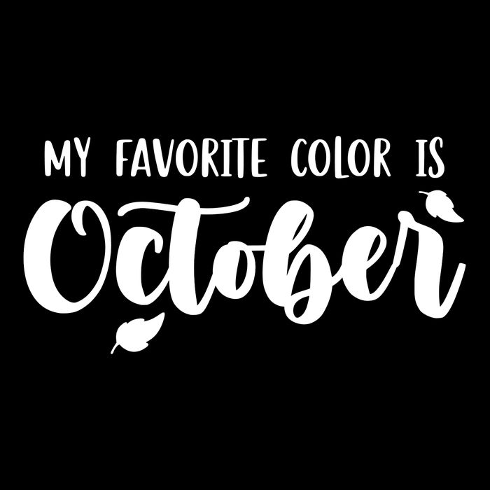 My Favorite Color Is October Drawstring Bag