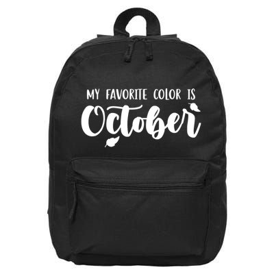 My Favorite Color Is October 16 in Basic Backpack
