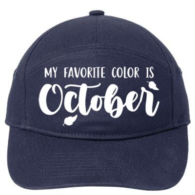 My Favorite Color Is October 7-Panel Snapback Hat