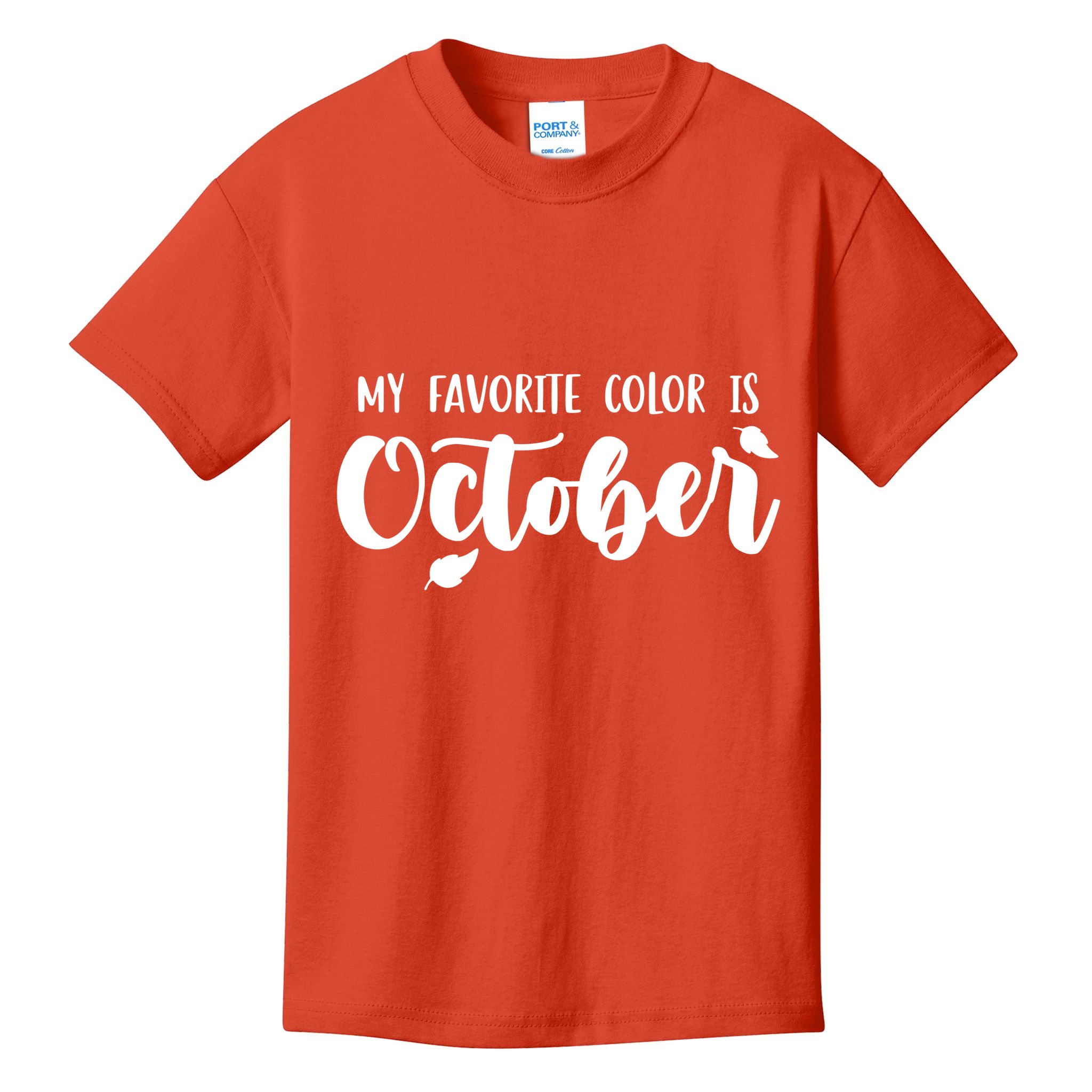 My Favorite Color Is October Kids T-Shirt