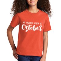 My Favorite Color Is October Kids T-Shirt