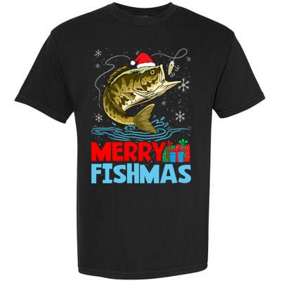 Merry Fishmas Christmas Fishing Holiday Garment-Dyed Heavyweight T-Shirt