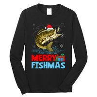 Merry Fishmas Christmas Fishing Holiday Long Sleeve Shirt