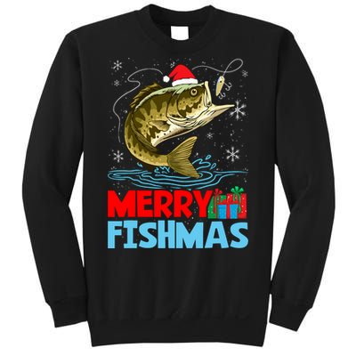 Merry Fishmas Christmas Fishing Holiday Sweatshirt