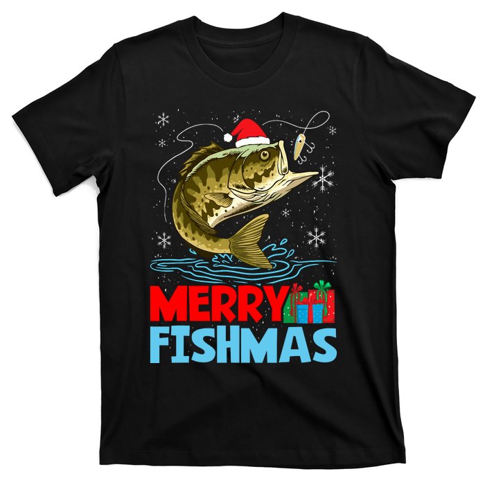 Merry Fishmas Christmas Fishing Holiday T-Shirt