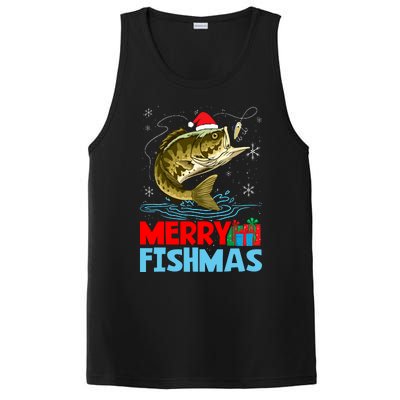 Merry Fishmas Christmas Fishing Holiday PosiCharge Competitor Tank