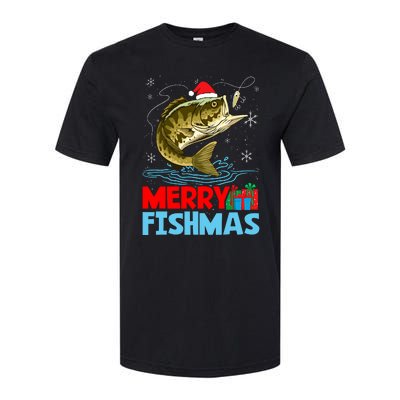 Merry Fishmas Christmas Fishing Holiday Softstyle CVC T-Shirt