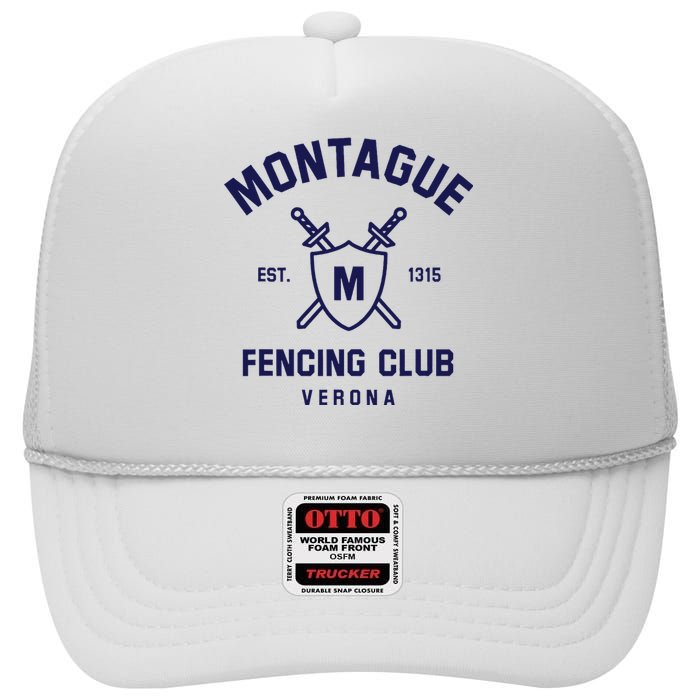 Montague Fencing Club High Crown Mesh Back Trucker Hat