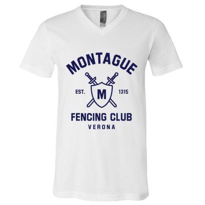 Montague Fencing Club V-Neck T-Shirt