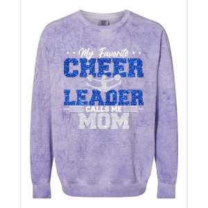 My Favorite Cheerleader Calls Me Mom Cheer Mom Colorblast Crewneck Sweatshirt