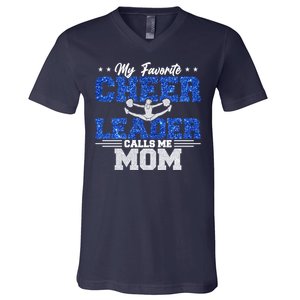 My Favorite Cheerleader Calls Me Mom Cheer Mom V-Neck T-Shirt