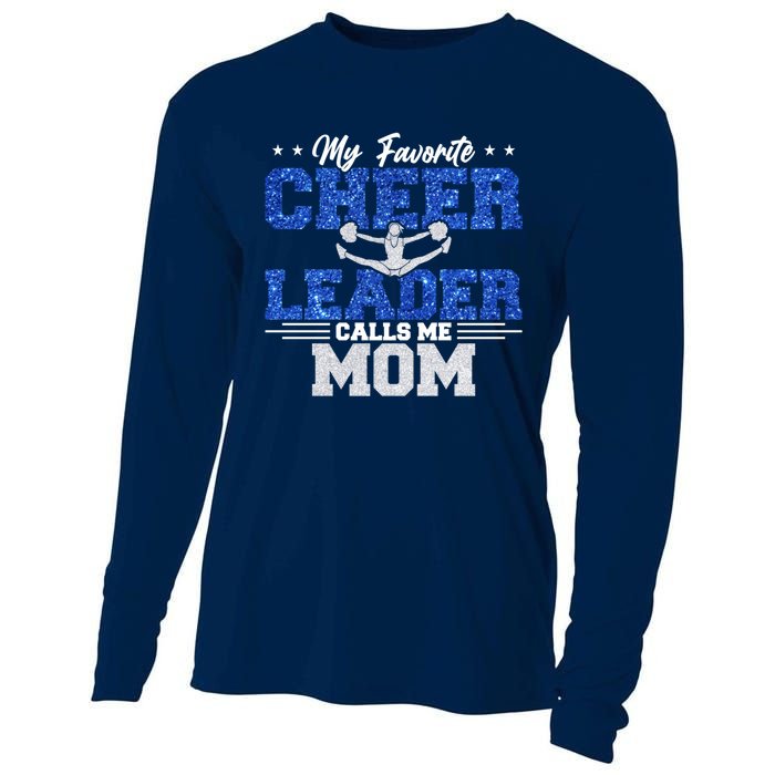 My Favorite Cheerleader Calls Me Mom Cheer Mom Cooling Performance Long Sleeve Crew