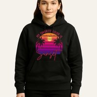 My Favorite Color Is Sunset Summer Retro Hoodie