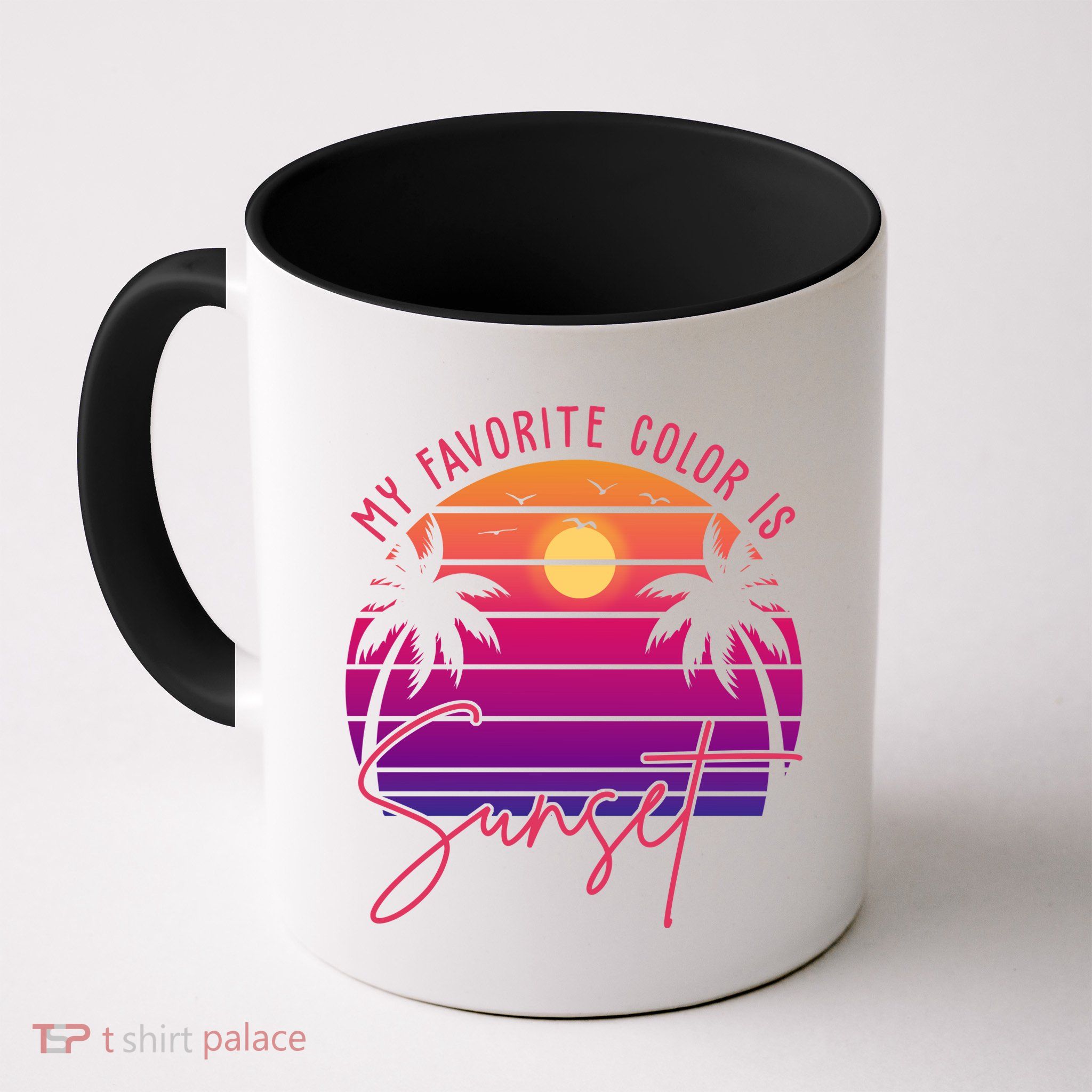 My Favorite Color Is Sunset Summer Retro Mug