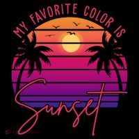 My Favorite Color Is Sunset Summer Retro Mug