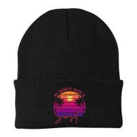 My Favorite Color Is Sunset Summer Retro Beanie