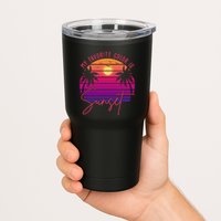 My Favorite Color Is Sunset Summer Retro Tumbler