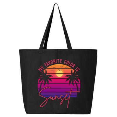 My Favorite Color Is Sunset Summer Retro 25L Jumbo Tote