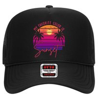 My Favorite Color Is Sunset Summer Retro Hat
