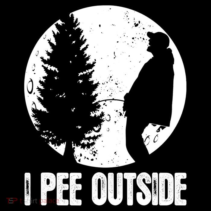 Mens Funny Camping Shirts For Men I Pee Outside Inappropriate TShirt Stripe Pom Pom Beanie