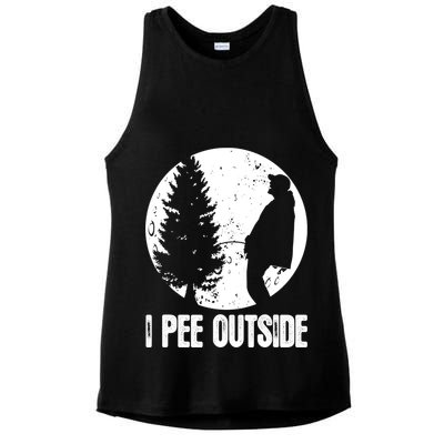 Mens Funny Camping Shirts For Men I Pee Outside Inappropriate TShirt Ladies PosiCharge Tri-Blend Wicking Tank