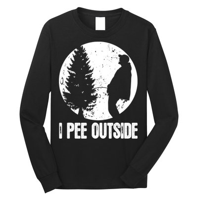 Mens Funny Camping Shirts For Men I Pee Outside Inappropriate TShirt Long Sleeve Shirt