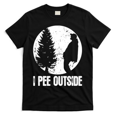Mens Funny Camping Shirts For Men I Pee Outside Inappropriate TShirt T-Shirt