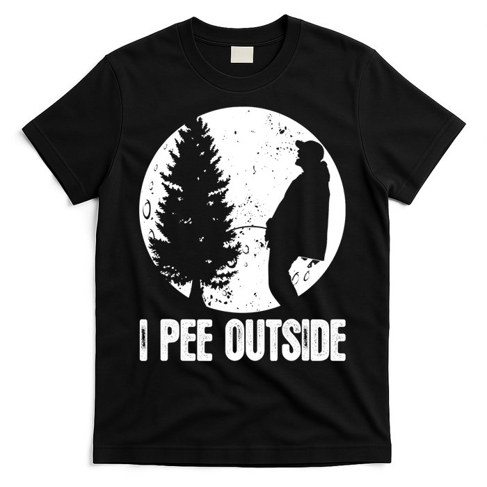 Mens Funny Camping Shirts For Men I Pee Outside Inappropriate TShirt T-Shirt