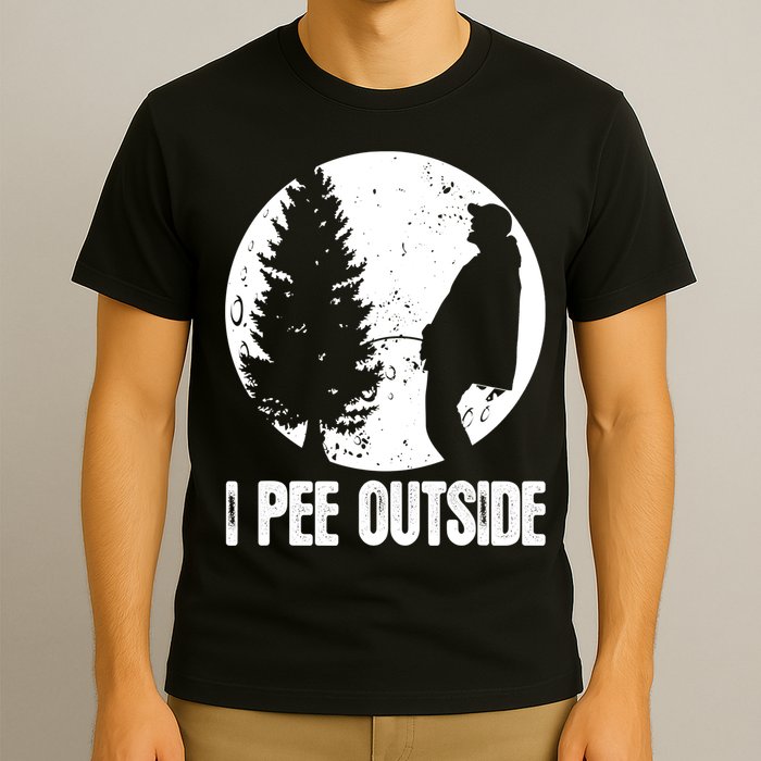 Mens Funny Camping Shirts For Men I Pee Outside Inappropriate TShirt T-Shirt
