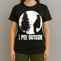 Mens Funny Camping Shirts For Men I Pee Outside Inappropriate TShirt T-Shirt
