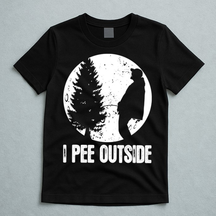 Mens Funny Camping Shirts For Men I Pee Outside Inappropriate TShirt T-Shirt