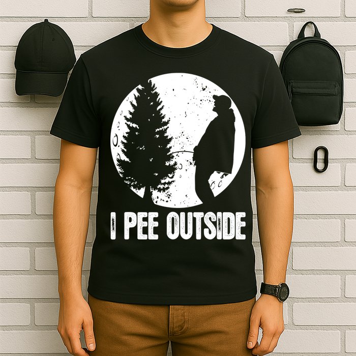 Mens Funny Camping Shirts For Men I Pee Outside Inappropriate TShirt T-Shirt