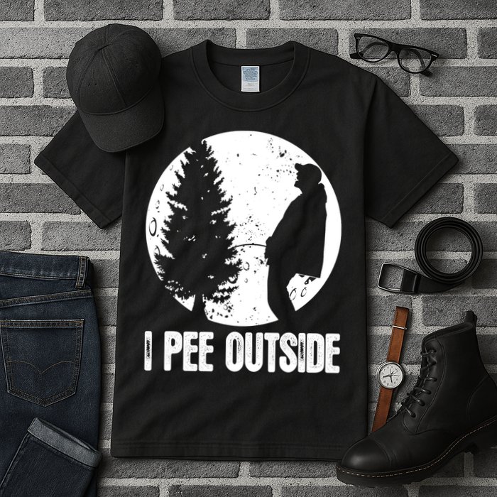 Mens Funny Camping Shirts For Men I Pee Outside Inappropriate TShirt Tall T-Shirt