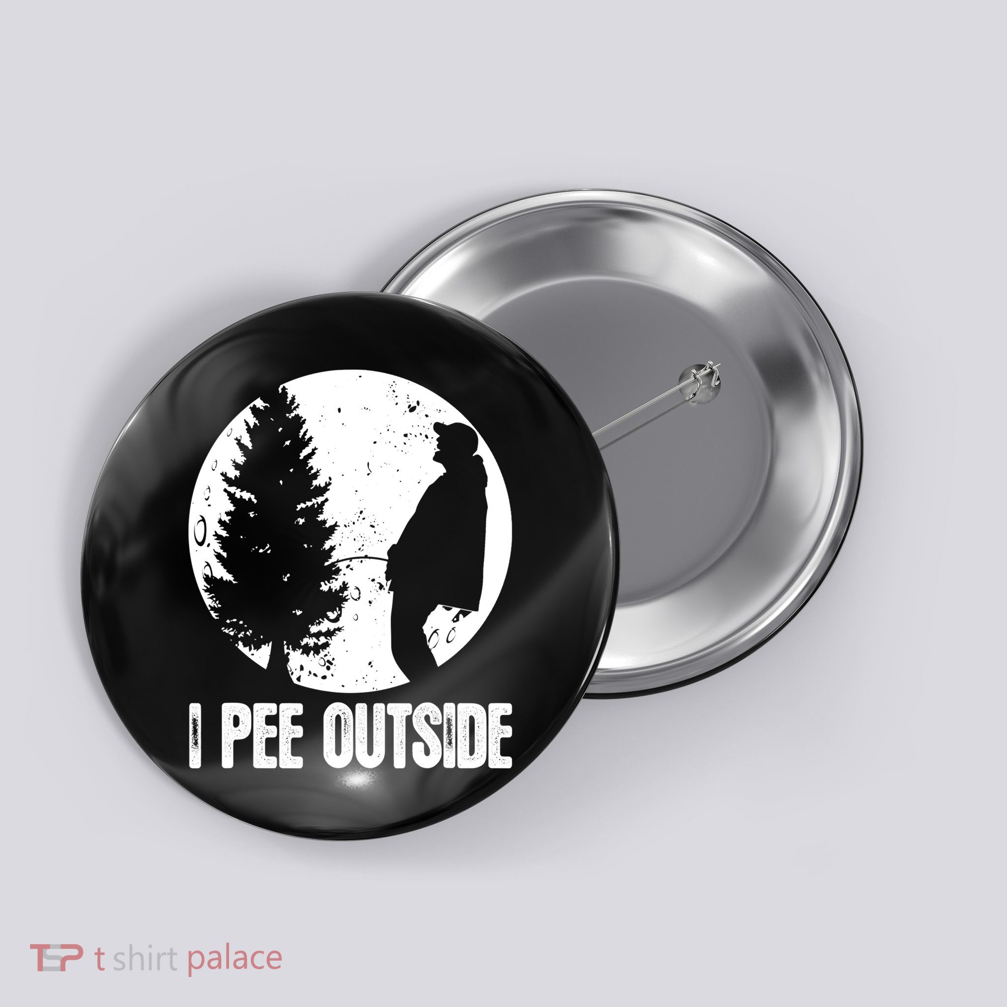 Mens Funny Camping Shirts For Men I Pee Outside Inappropriate TShirt Button