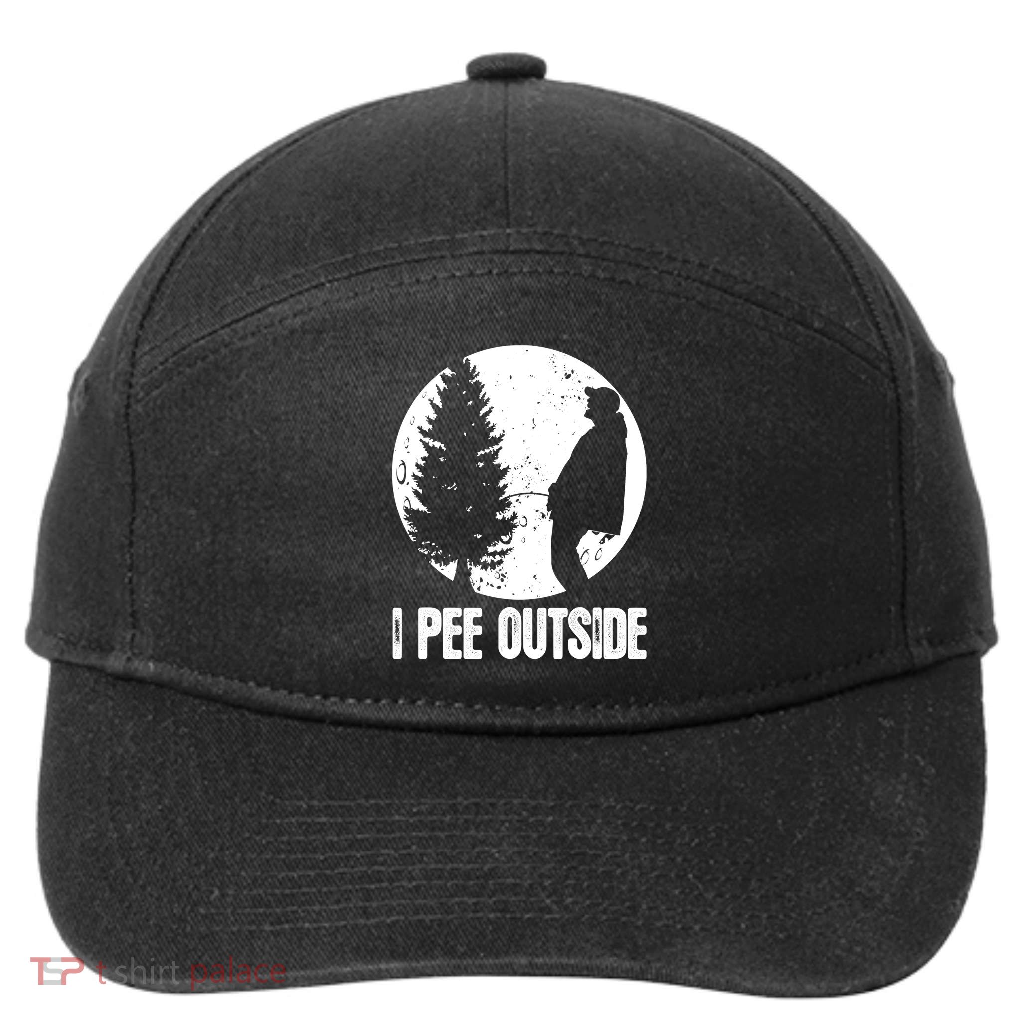 Mens Funny Camping Shirts For Men I Pee Outside Inappropriate TShirt 7-Panel Snapback Hat
