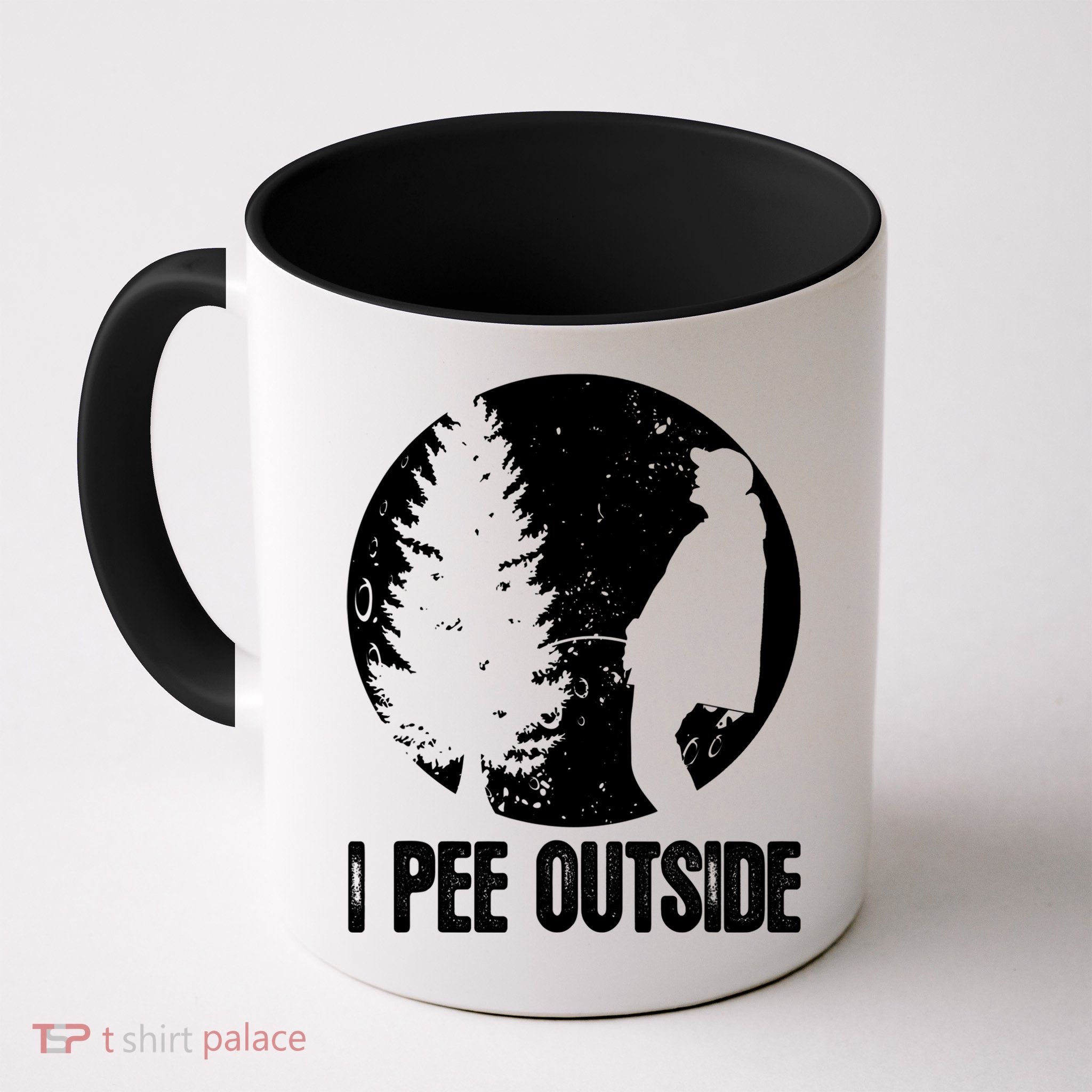 Mens Funny Camping Shirts For Men I Pee Outside Inappropriate TShirt Mug