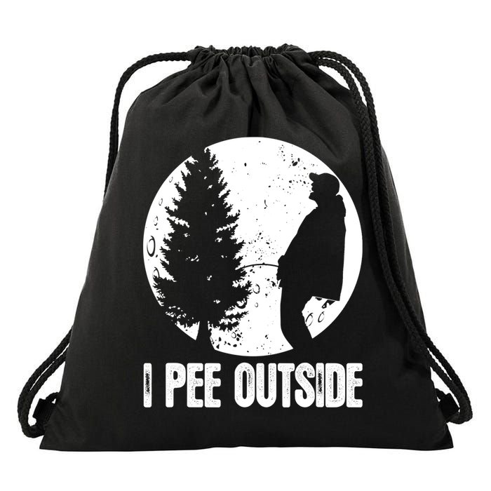 Mens Funny Camping Shirts For Men I Pee Outside Inappropriate TShirt Drawstring Bag
