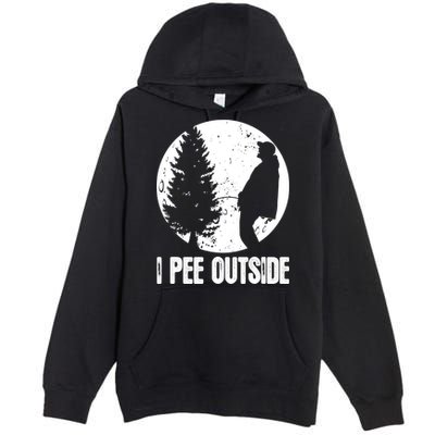 Mens Funny Camping Shirts For Men I Pee Outside Inappropriate TShirt Premium Pullover Hoodie
