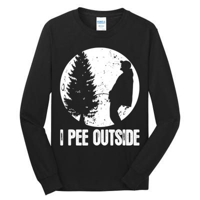 Mens Funny Camping Shirts For Men I Pee Outside Inappropriate TShirt Tall Long Sleeve T-Shirt