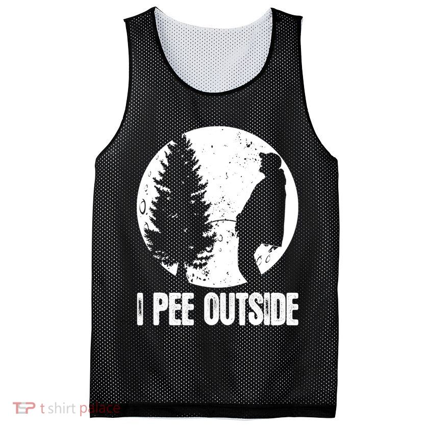 Mens Funny Camping Shirts For Men I Pee Outside Inappropriate TShirt Mesh Reversible Basketball Jersey Tank