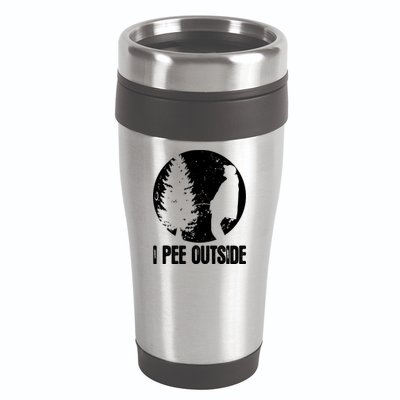 Mens Funny Camping Shirts For Men I Pee Outside Inappropriate TShirt 16oz Travel Tumbler