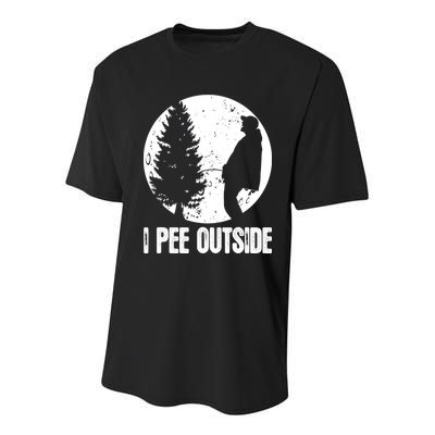 Mens Funny Camping Shirts For Men I Pee Outside Inappropriate TShirt Youth Performance Sprint T-Shirt