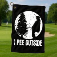 Mens Funny Camping Shirts For Men I Pee Outside Inappropriate TShirt Golf Towel