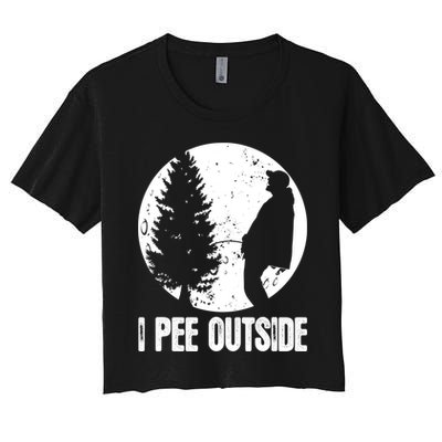 Mens Funny Camping Shirts For Men I Pee Outside Inappropriate TShirt Crop Top
