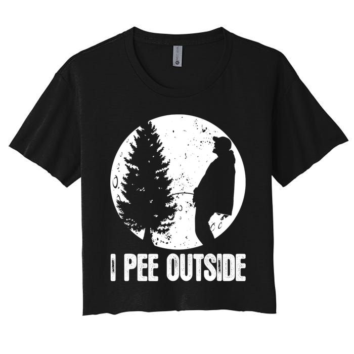 Mens Funny Camping Shirts For Men I Pee Outside Inappropriate TShirt Crop Top