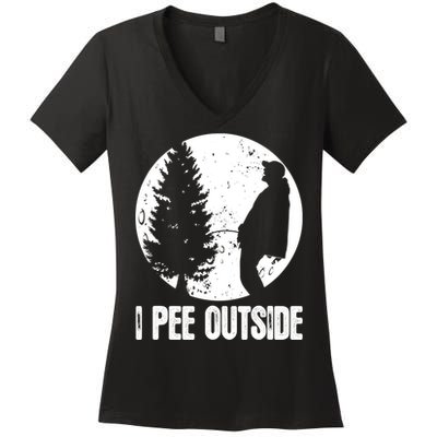 Mens Funny Camping Shirts For Men I Pee Outside Inappropriate TShirt Women's V-Neck T-Shirt
