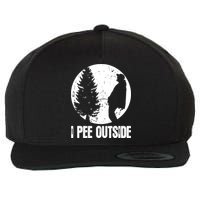 Mens Funny Camping Shirts For Men I Pee Outside Inappropriate TShirt Wool Snapback Cap