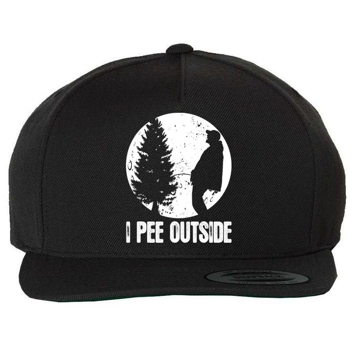 Mens Funny Camping Shirts For Men I Pee Outside Inappropriate TShirt Wool Snapback Cap
