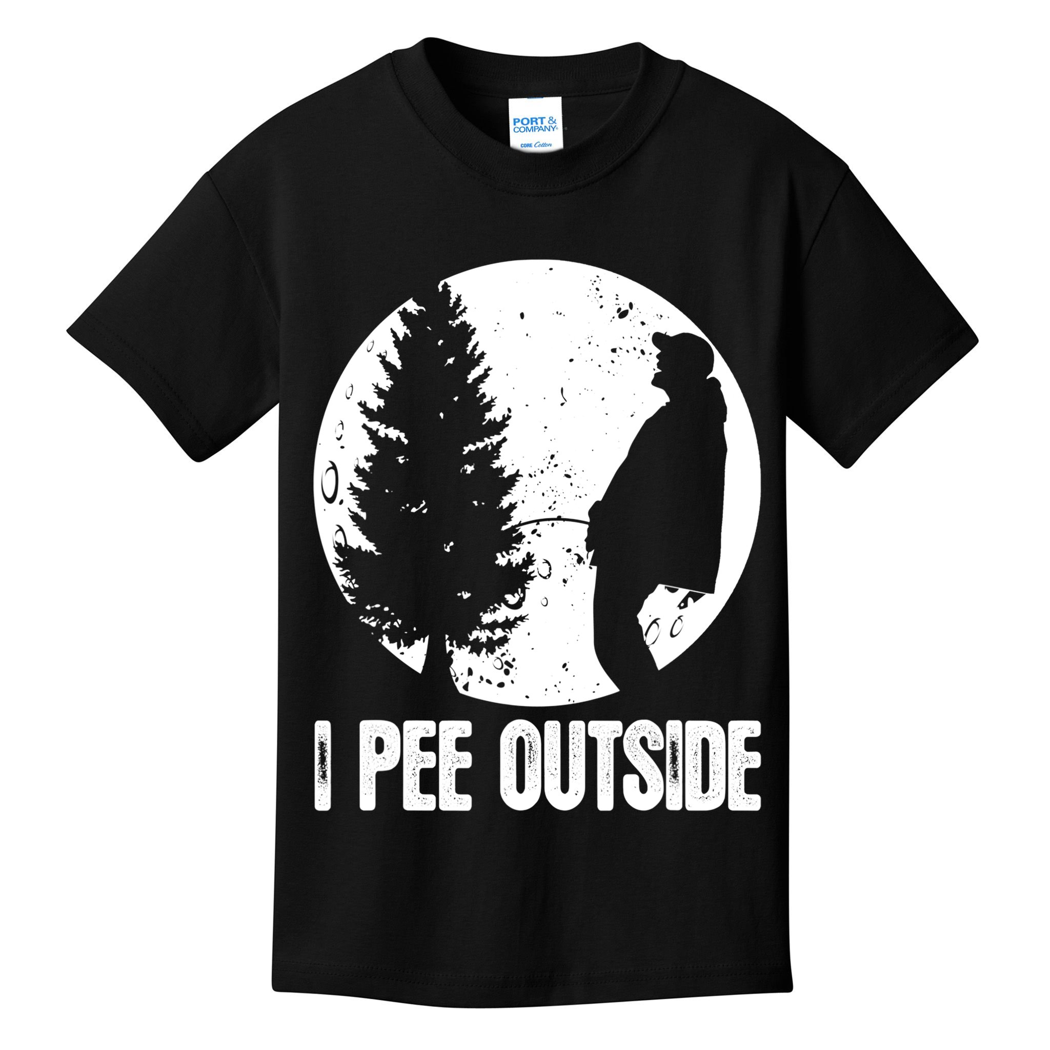 Mens Funny Camping Shirts For Men I Pee Outside Inappropriate TShirt Kids T-Shirt