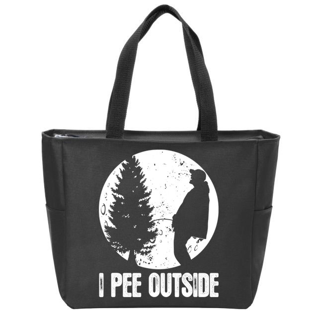 Mens Funny Camping Shirts For Men I Pee Outside Inappropriate TShirt Zip Tote Bag